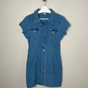 Guess Denim Jean Short Sleeve Mini Dress